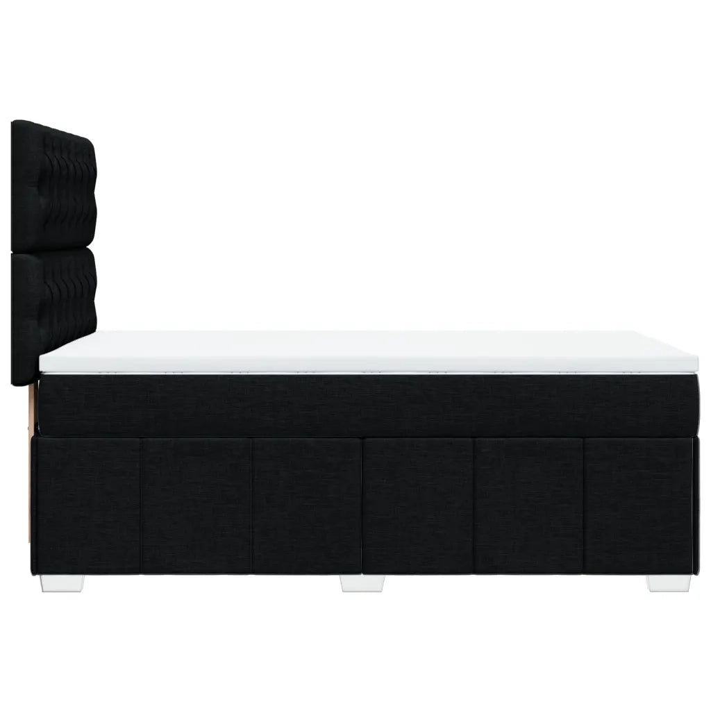 Giroletto a Molle con Materasso Nero 80x200 cm inTessuto
