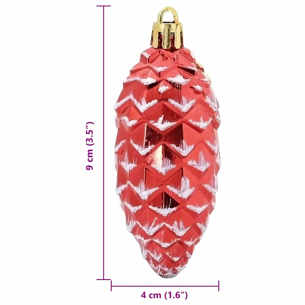 Palla di pino di Natale 40 pcs Rosso Plastica 42018895