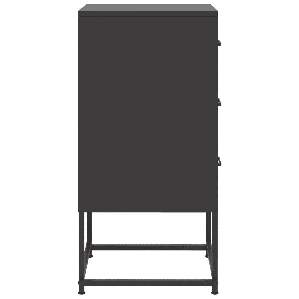 Comodini 2 pz Neri 36x39x78 cm in Acciaio 846579