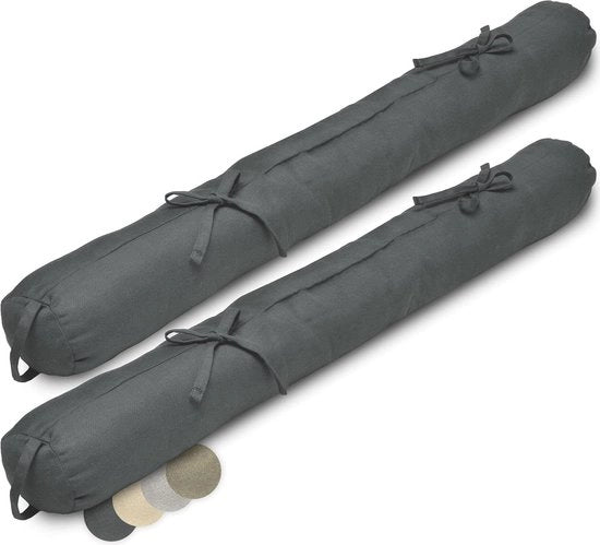 Doppio Stopper per Ventilazione 100cm - Strisce di Blocco Ventilazione per Porte e Finestre Silenziatore di Ventilazione con Maniglia 100x10cm Antracite 100
