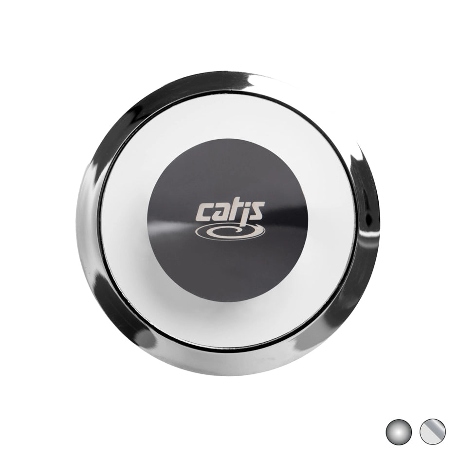 PULSANTE CATIS PER ECOSTOP- Bianco-Cromo- CATIS