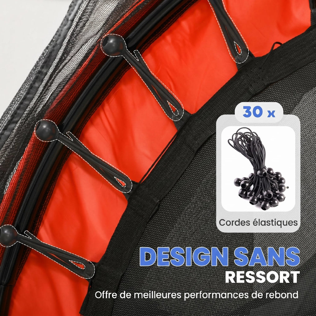Trampolino per Bambini con Rete di Sicurezza ¨C Minimal ¨C Rosso ? 163x190 cm