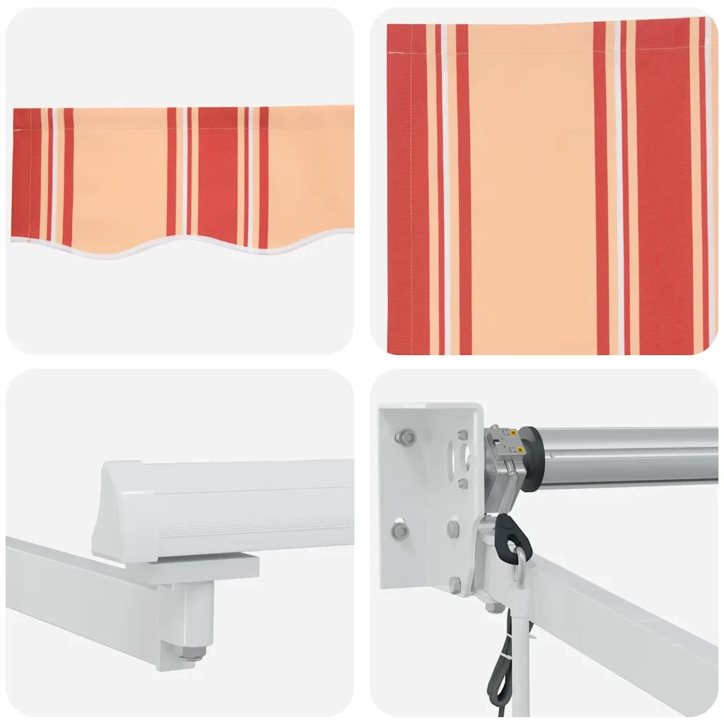 Tenda retrattile-Tenda parasole per balcone Giallo e Arancione 300 x 250 cm 315259