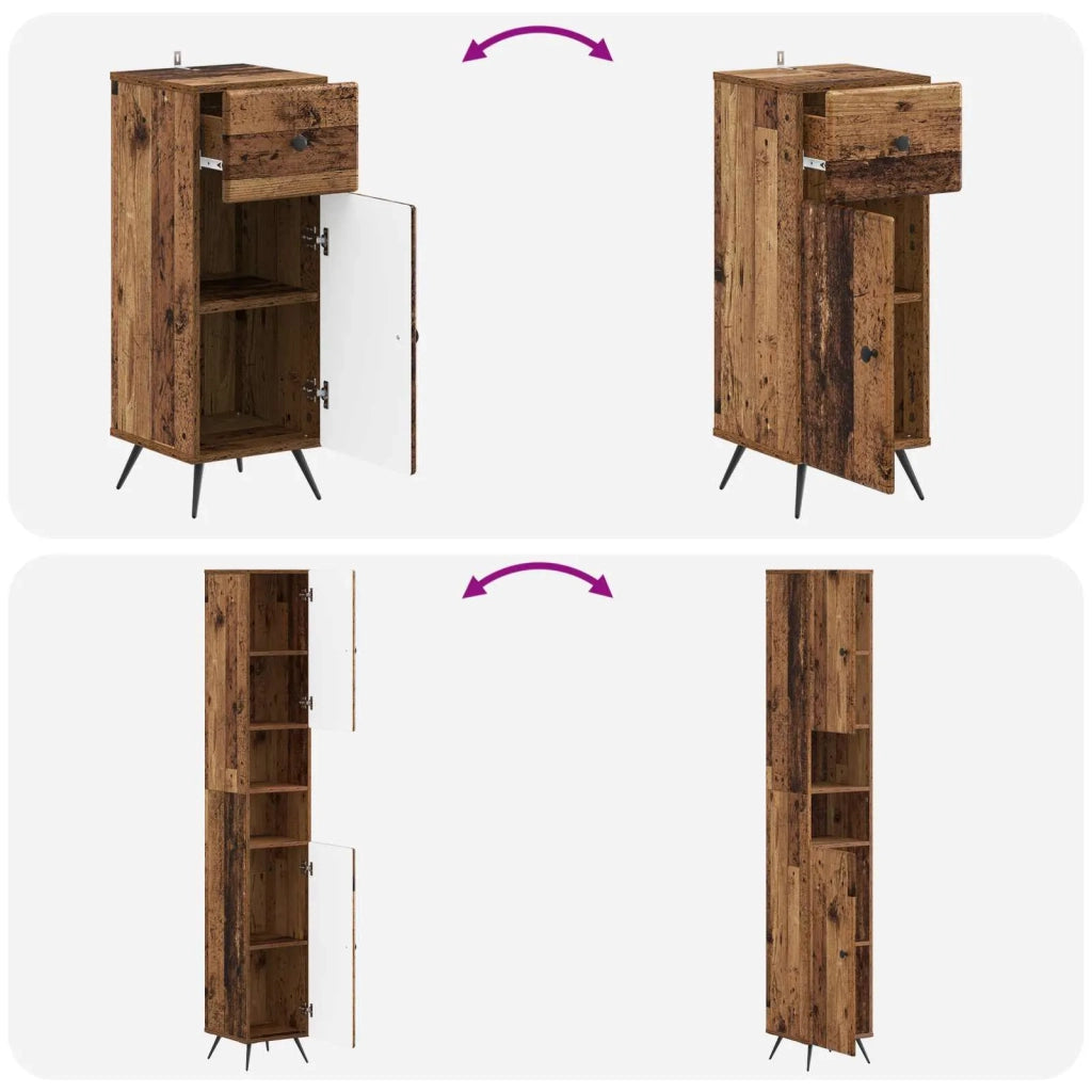 Set di armadietti da bagno in 3 pezzi BREDA 3417889