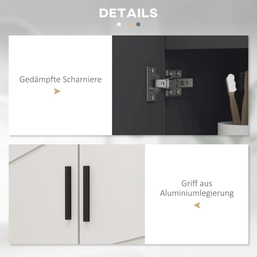 Mobiletto Bagno Sottolavabo ¨C Minimal ¨C Legno Grigio 60x30x
