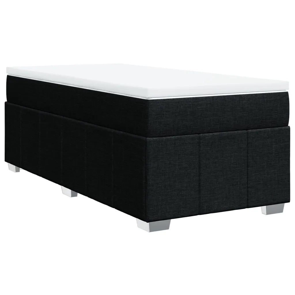 Giroletto a Molle con Materasso Nero 80x200 cm inTessuto