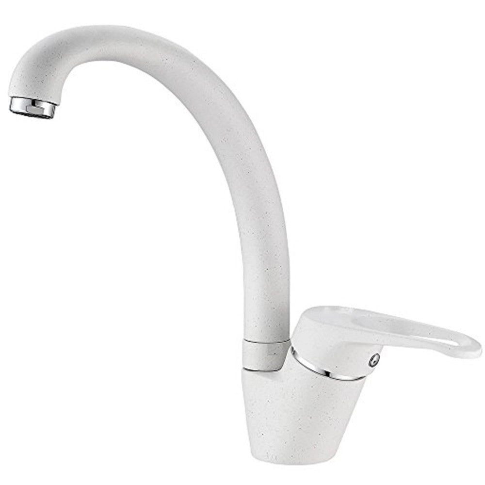 Trade Shop - Miscelatore Lavello Bianco Per Lavandino Lavello Cucina Monocomando -