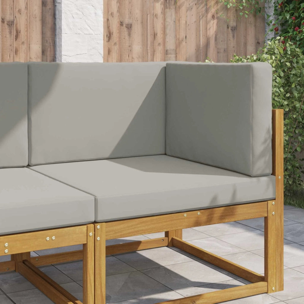 Cuscino per divano da esterno 3 pcs Grigio Poliestere 900864