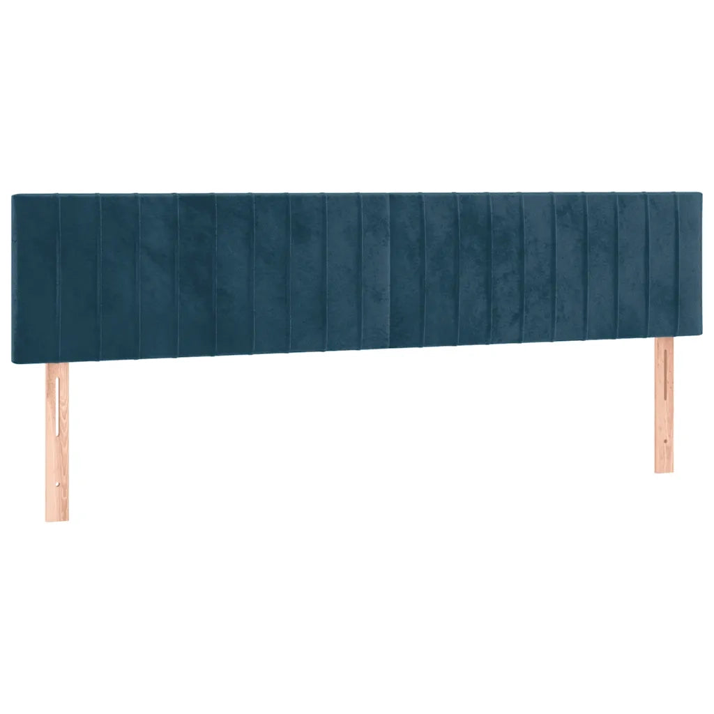 Letto a Molle con Materasso e LED Blu Scuro 160x200 cm 3134535