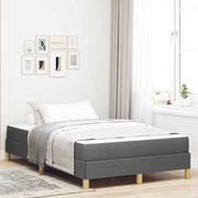 Letto a molle con materasso Grigio scuro 120 x 200 cm Tessuto