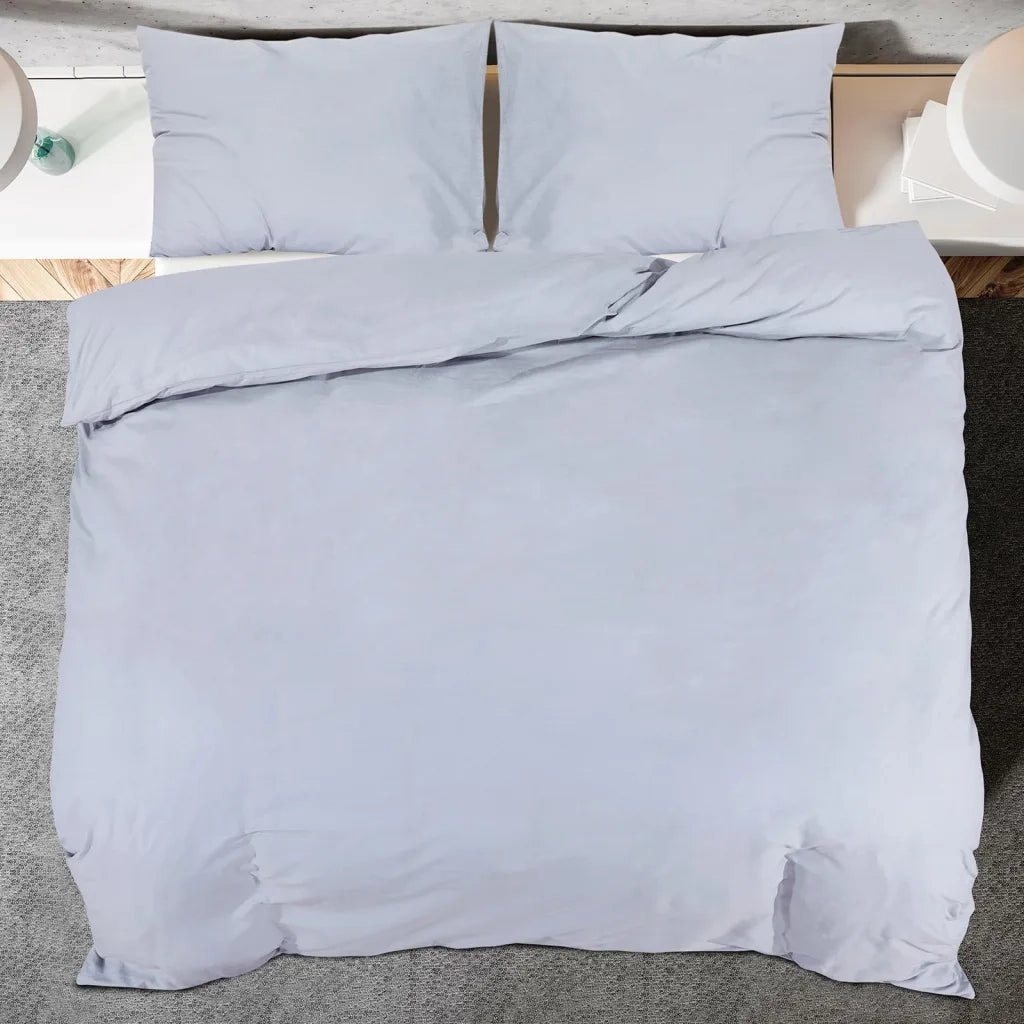 Set Copripiumino Grigio 240x220 cm in Cotone 136096