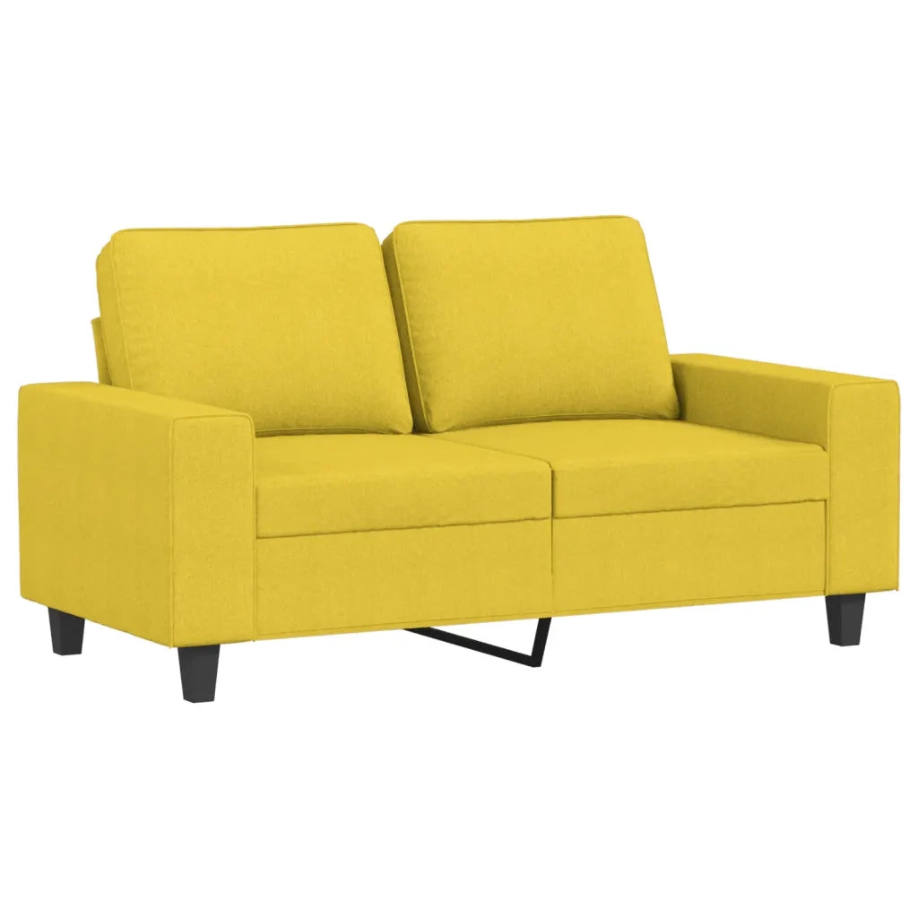 Set di Divani 3 pz Giallo Chiaro in Tessuto 3201895