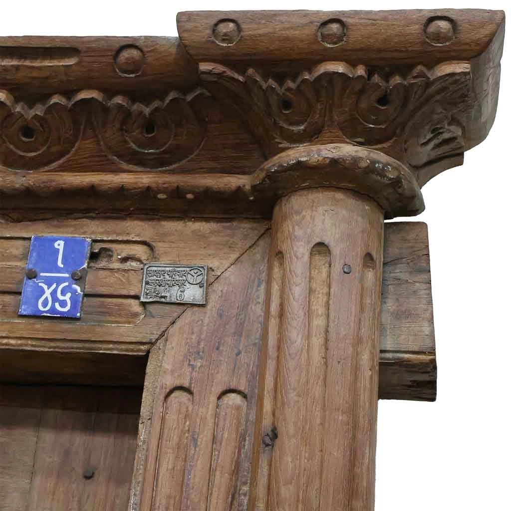 Porta in legno marrone 152x19x218h cm