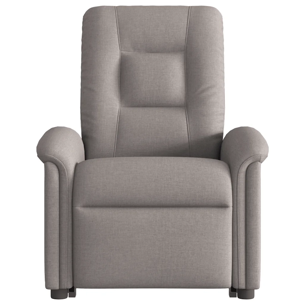 Poltrona Alzapersona Reclinabile Elettrica Tortora in Tessuto 3303281