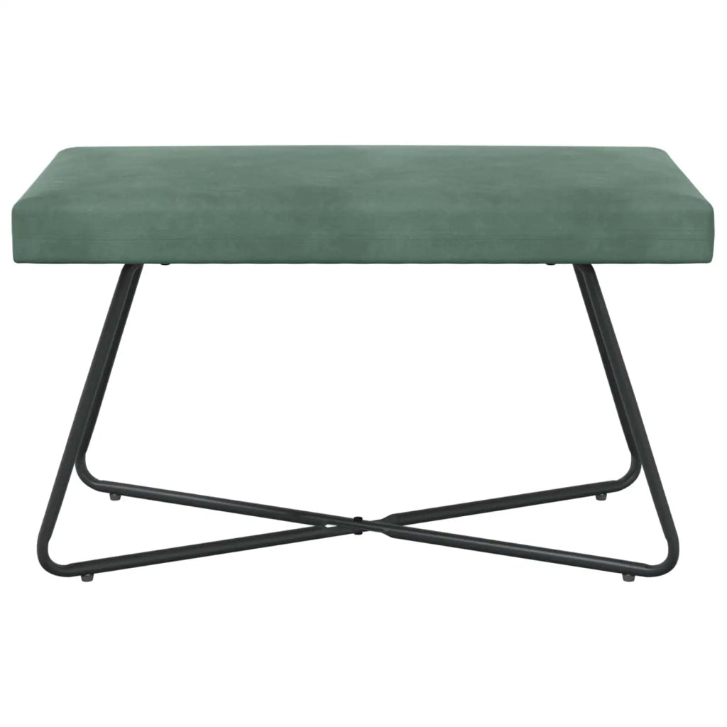panchina Tinta unita Verde Mare 80 x 40 x 45 cm Velluto 42038340