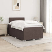 Letto box spring con materasso Marrone Scuro 120 x 190 cm 3452631
