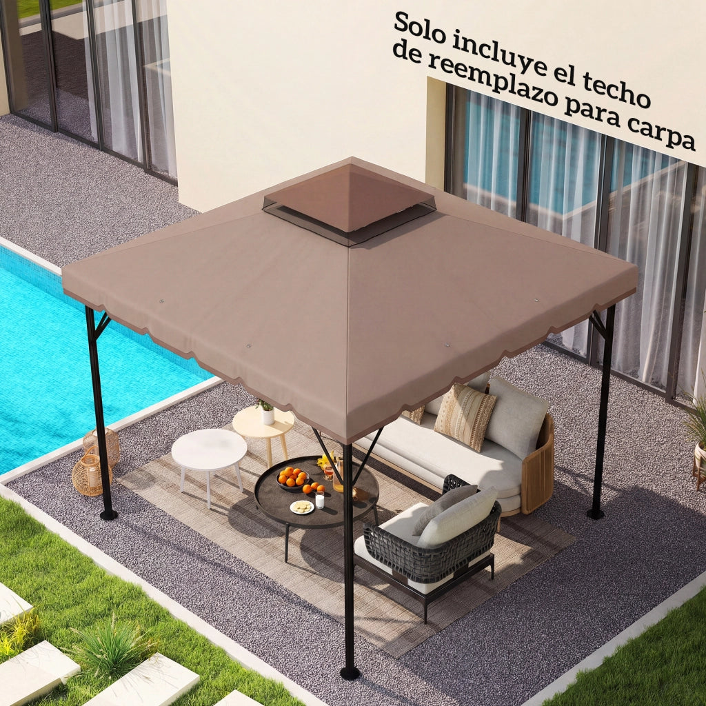 Toldo per Esterno 3x3 m ¨C Minimal ¨C Colore Caqui