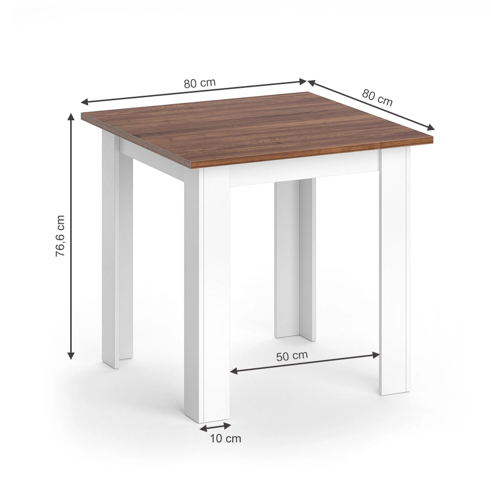 Vicco Tavolo da pranzo Noce 80 x 80 cm