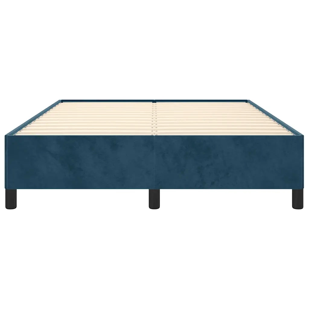 Giroletto senza Materasso Blu Scuro 140x190 cm in Velluto 347322