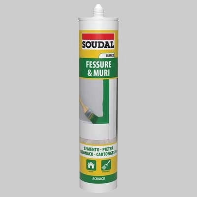 SILICONE ACRILICO SOUDAL 300 ML BIANCO - 1 pezzi - Idroweb