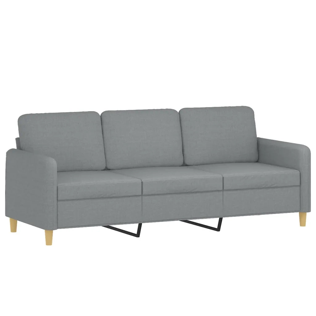 Set di Divani 3 pz con Cuscini Grigio Chiaro in Tessuto 3202126