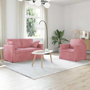 Set di divani 2 pcs Rosa 138 x 78 x 80 cm Velluto 3407511