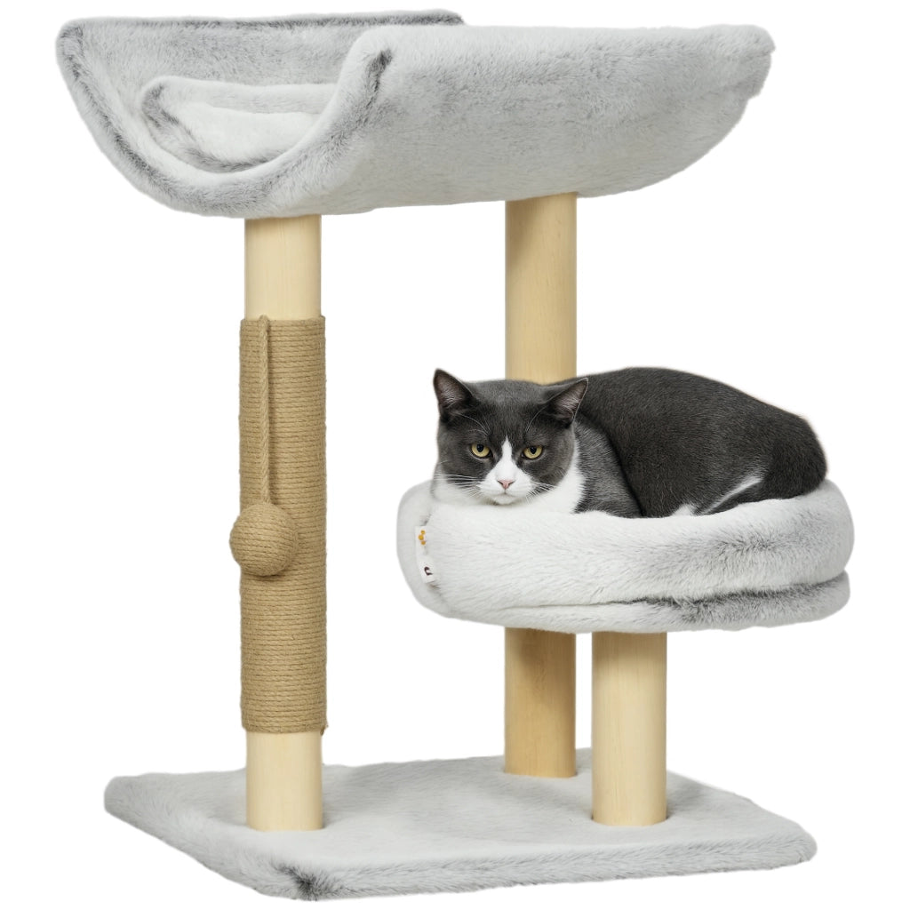 Libreria per gatti con tiragraffi e nicchie ¨C Minimal ¨C grigio 60 cm