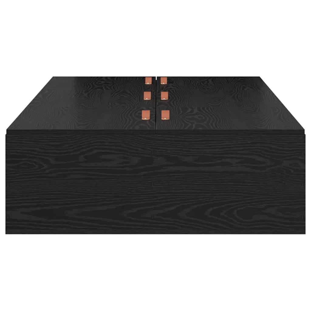 Struttura letto con contenitore Rovere Nero 90 x 190 cm 3335406