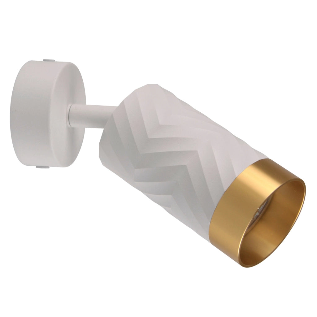 Faretto parete/soffitto Polux ARRAS bianco oro GU10 orientabile