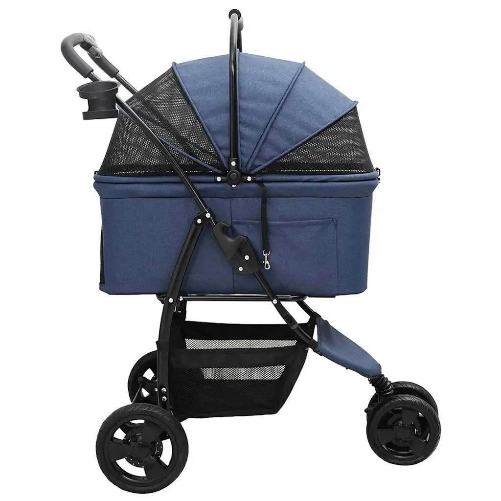 Passeggino pieghevole per animali Blu 78 x 54 x 101 cm CFW3382601