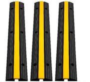 Ponte cavo - 1 Canale - 4 Pezzi - Drenaggio cavo - 100 cm - Nero/Giallo
