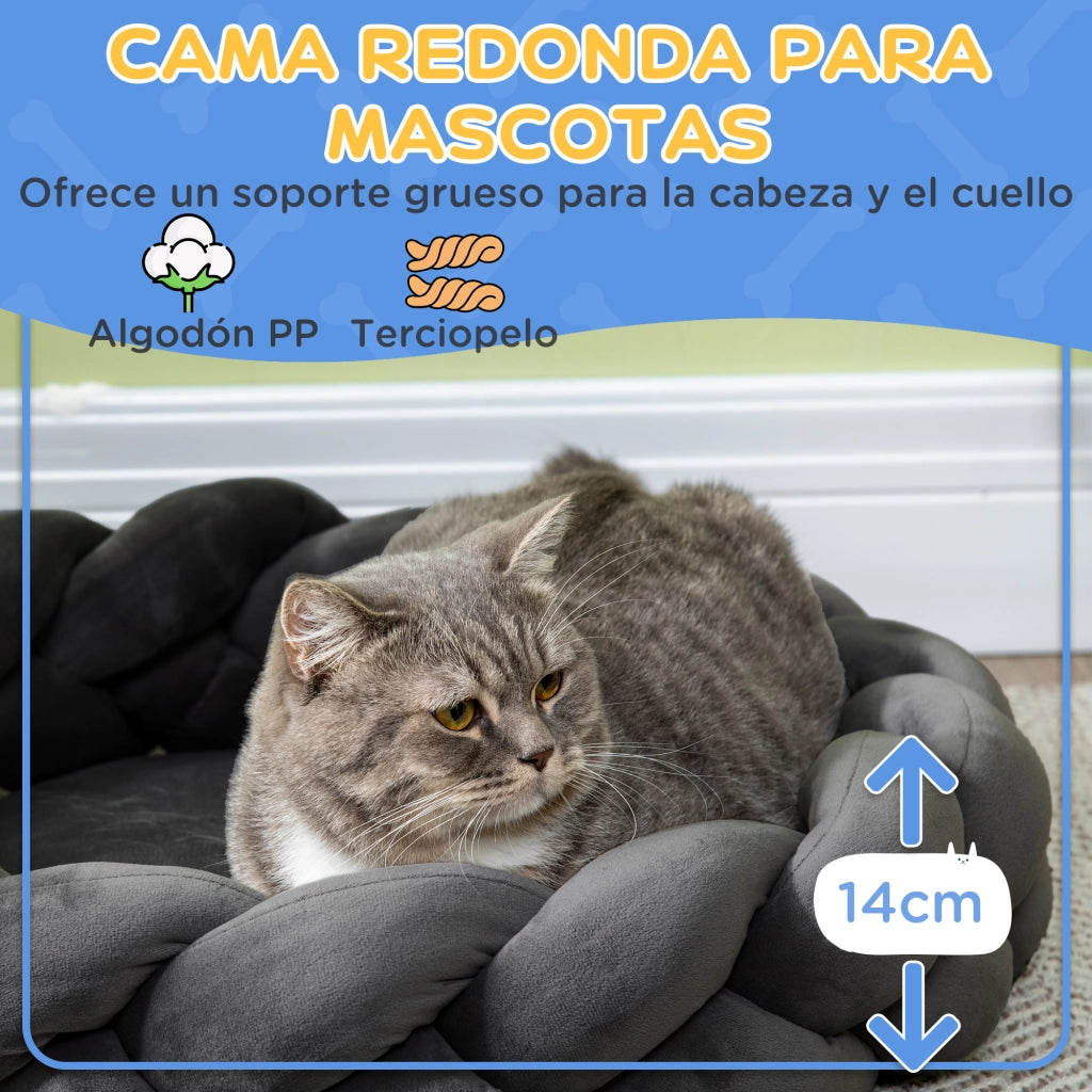 Letto per Cani Piccoli ¨C Minimal ¨C Grigio 55x55x14 cm