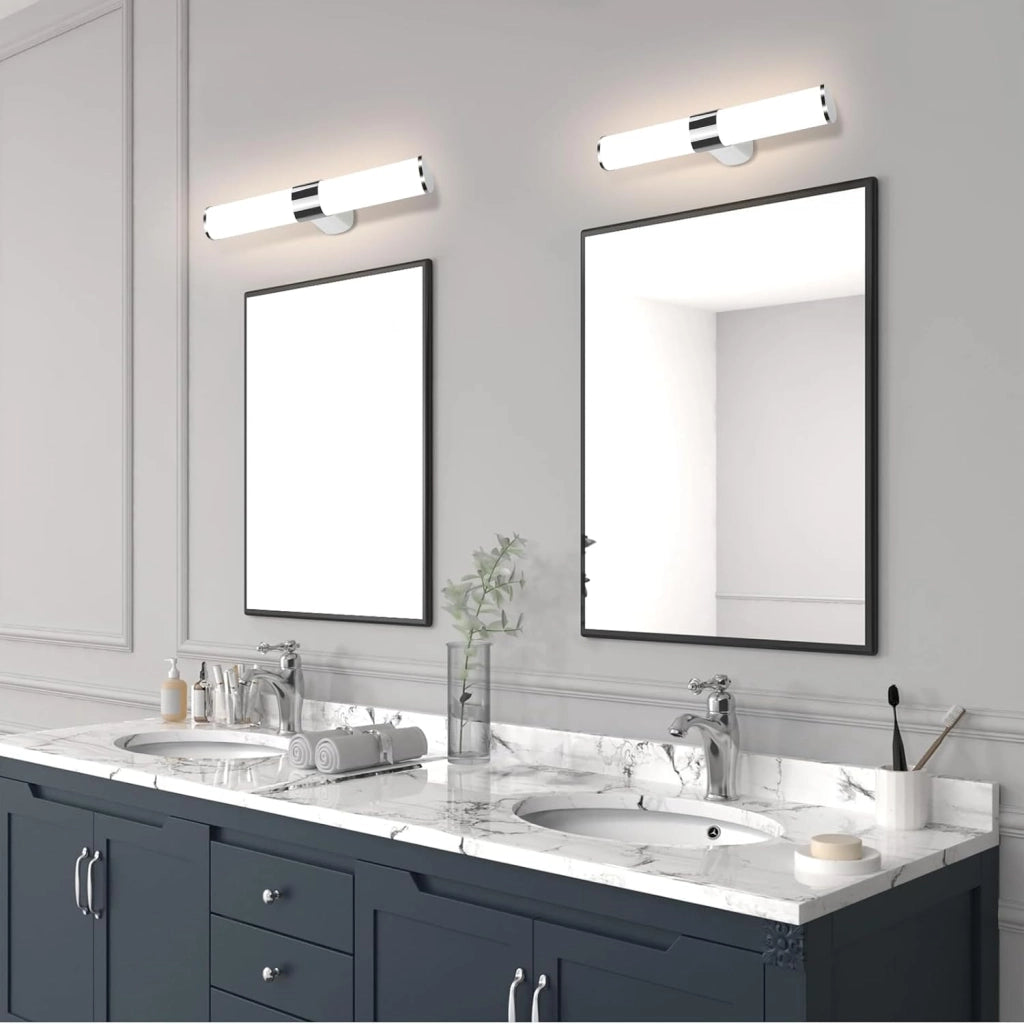 ZMH Lampada da specchio per bagno Moderna 40 cm cromata per camera da letto IP44