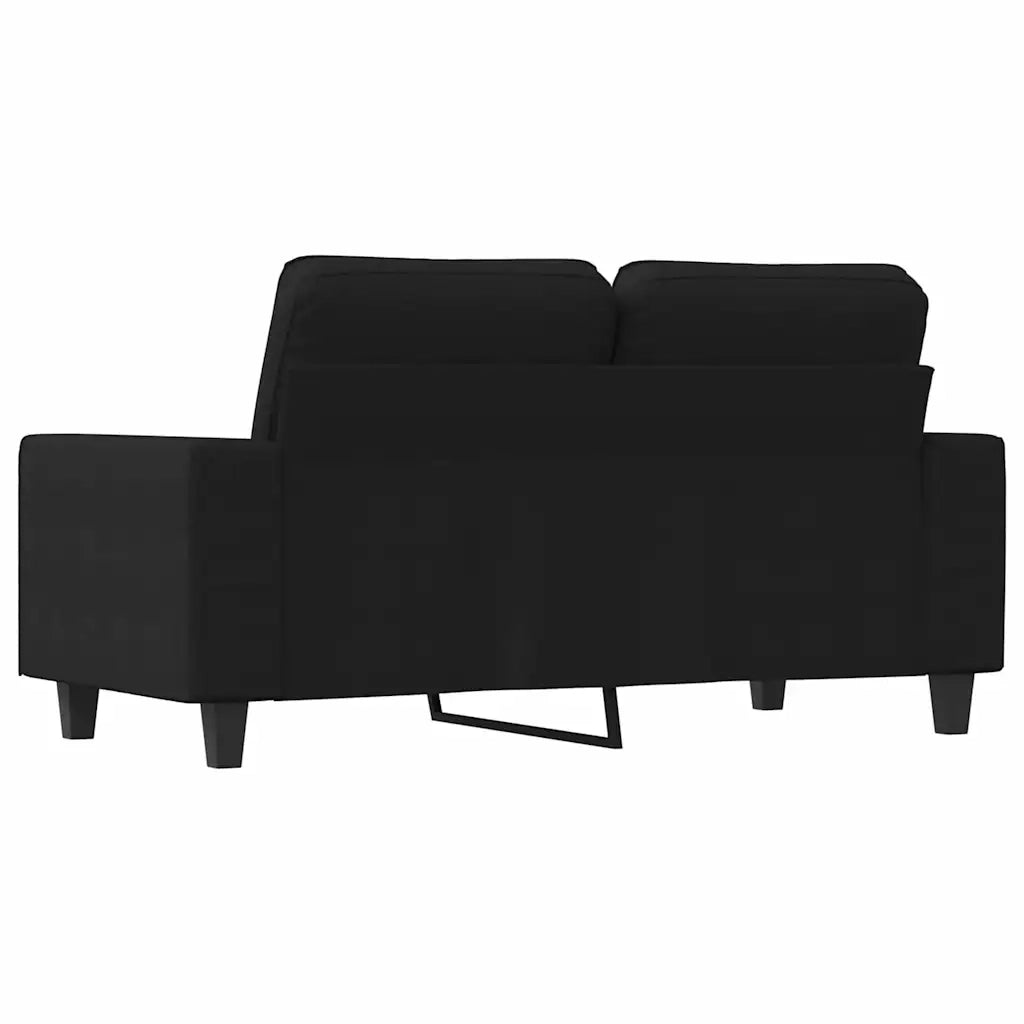 Divano a 2 Posti-Sofa 2 Posti Nero 120 cm in Tessuto 121268