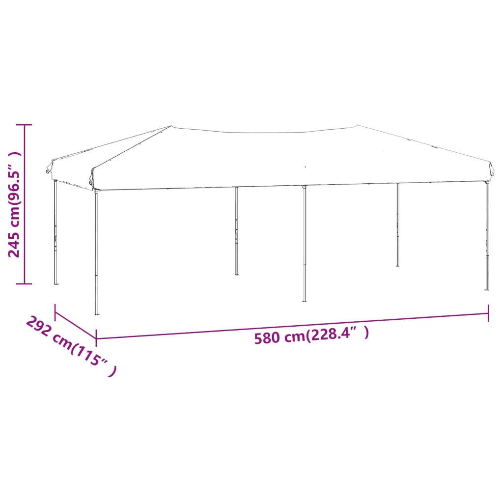 Tenda per Feste Pieghevole Bianco 3x6 m 93538