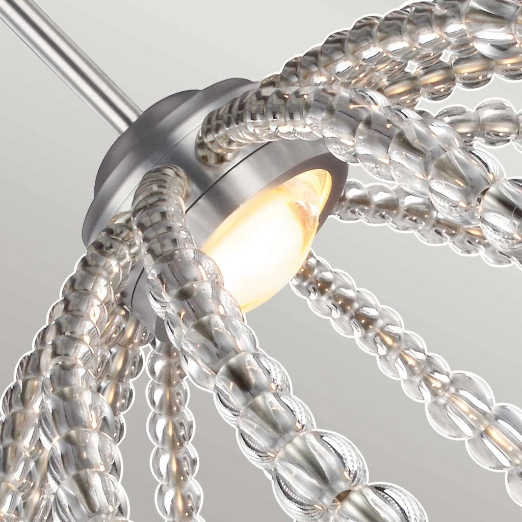Lampada a sospensione Oberlin Feiss nichel LED 8W Ø51cm