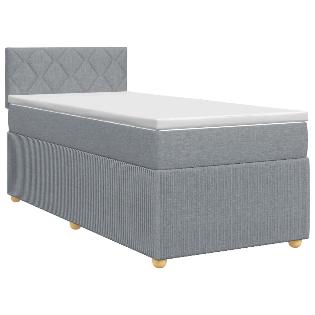 Letto box spring con materasso Grigio Chiaro 90 x 200 cm 3451384