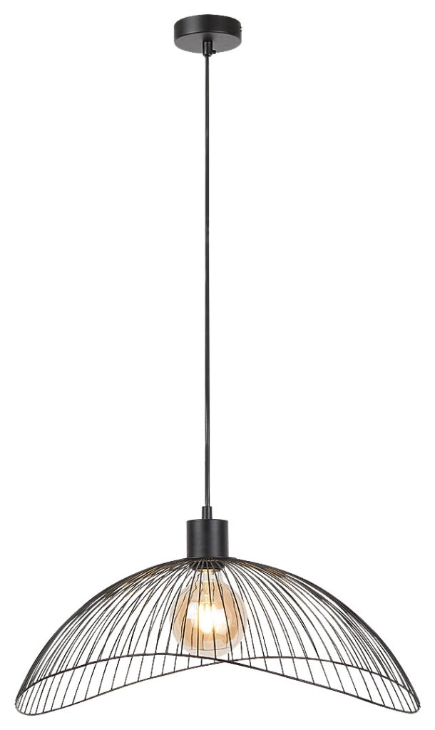 Lampada a sospensione industriale gabbia nera E27 Rabalux Iduna