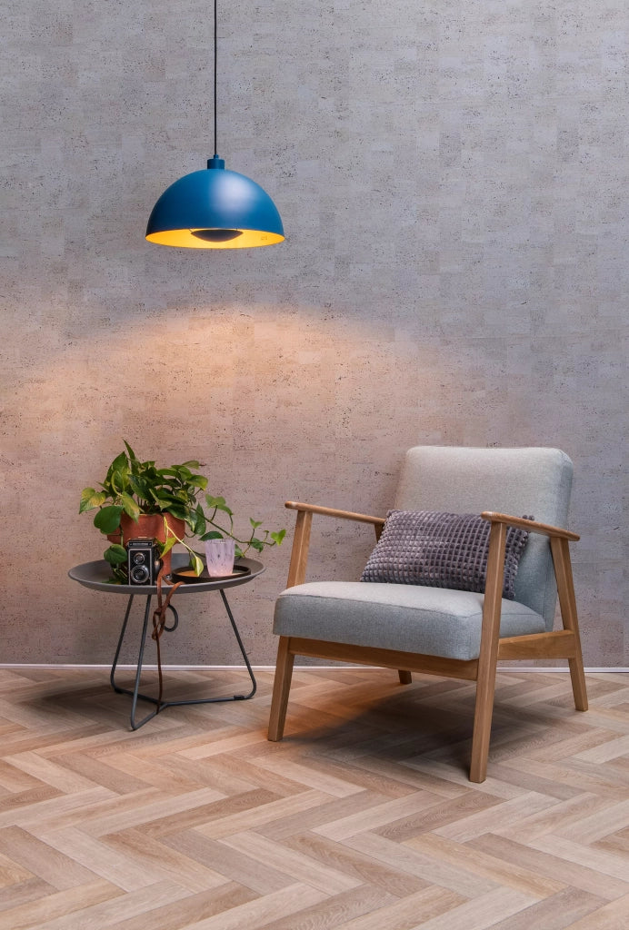 Lampada a sospensione Siemon Ø40 blu oro E27 Lucide