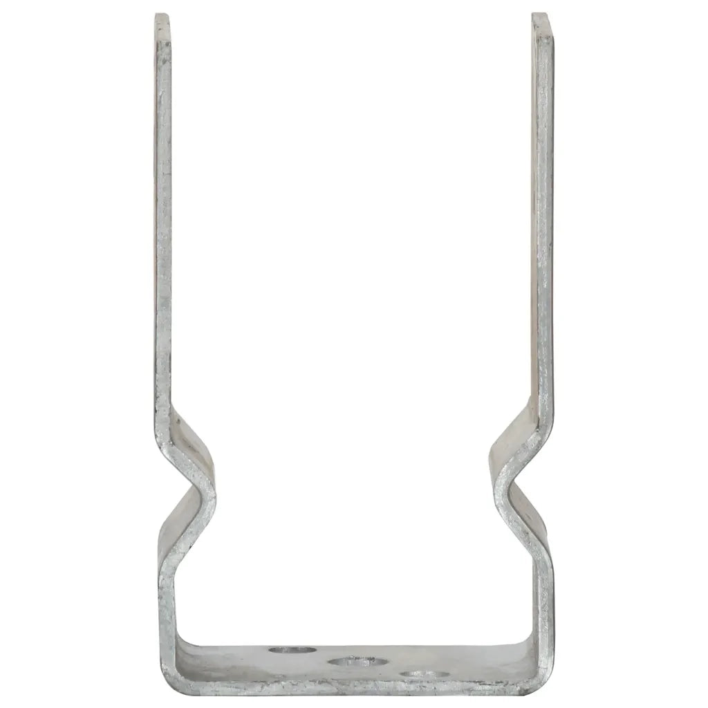 Picchetti per Recinzione 12 pz Argento 8x6x15cm Acciaio Zincato 145331