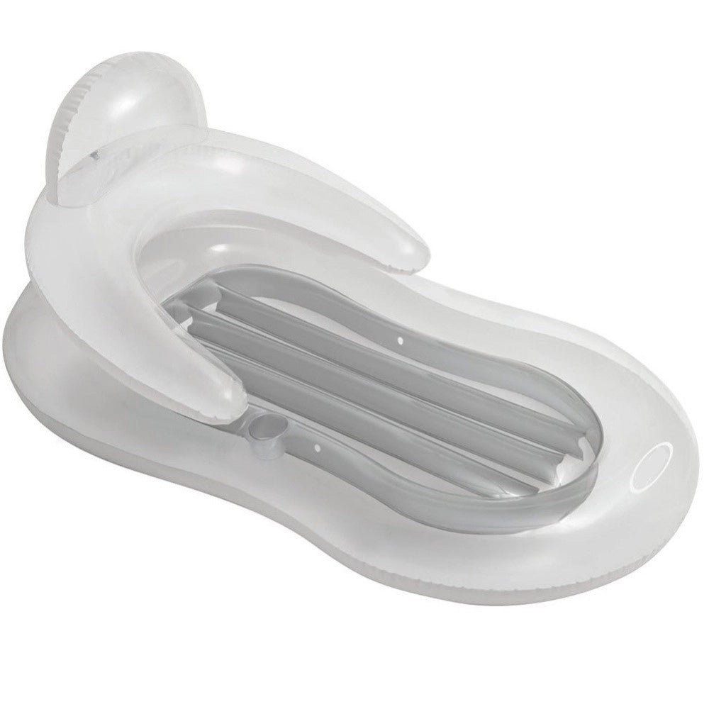Trade Shop - Poltrona Gonfiabile Piscina Con Poggiatesta Braccioli Portabicchieri 155x97cm -
