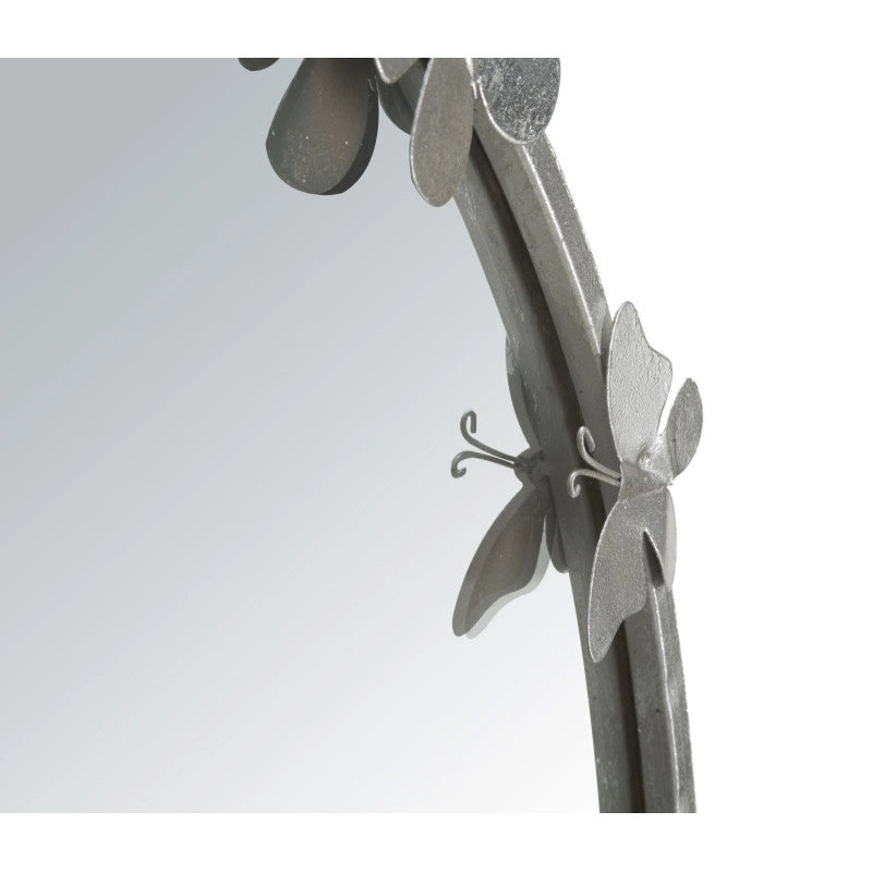 Specchio Farfalle Round Silver cm ø 91x3x94