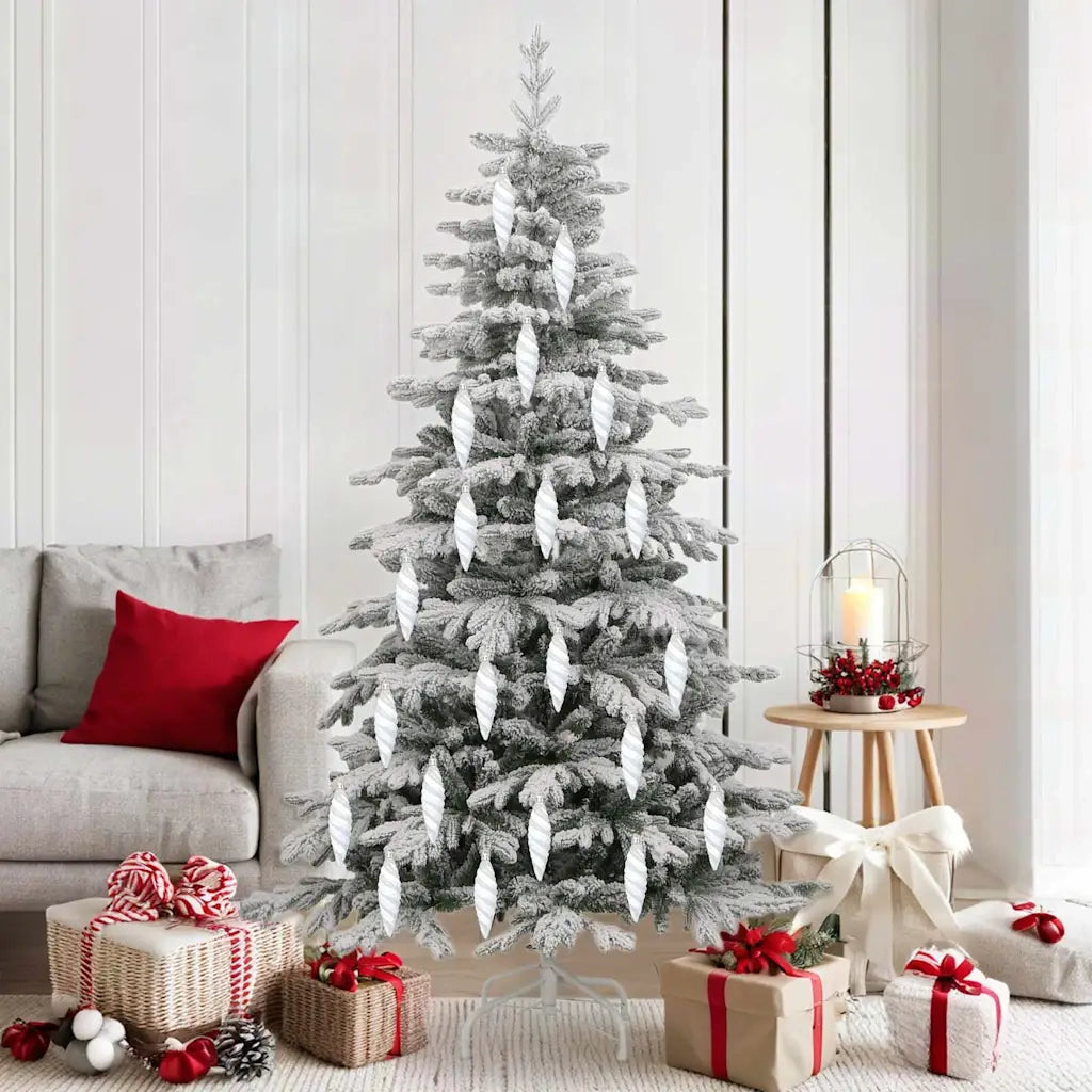 Palla a spirale di Natale 40 pcs Bianco Plastica 42018900