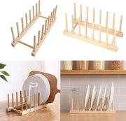 Piastra di supporto e raccoglitore di acqua - Multifunzionale - Legno di bambù