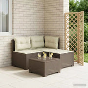 Divano da esterno-Divano da Giardino 3 posti con cuscini in look rattan PP 683903