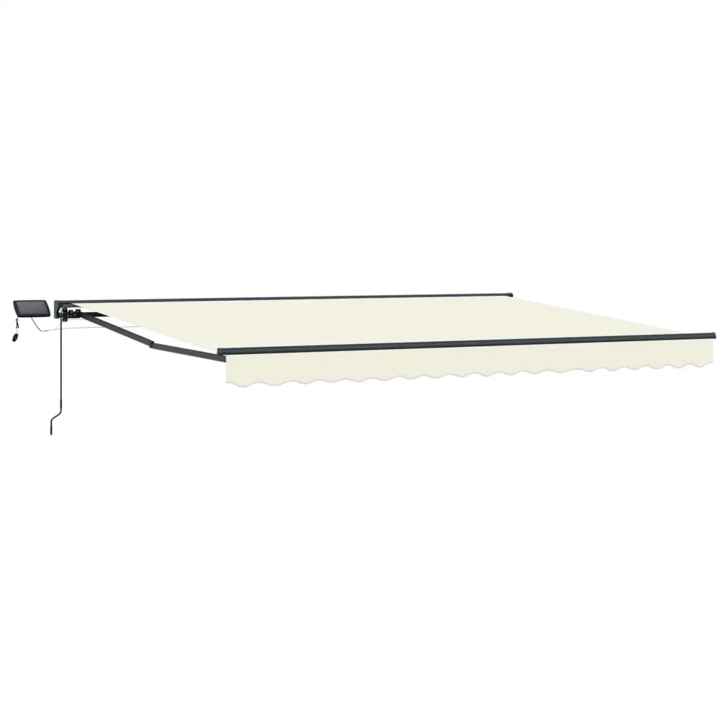 Cornice per Tenda Manuale con LED Crema e Antracite 4 × 3 m 3420839