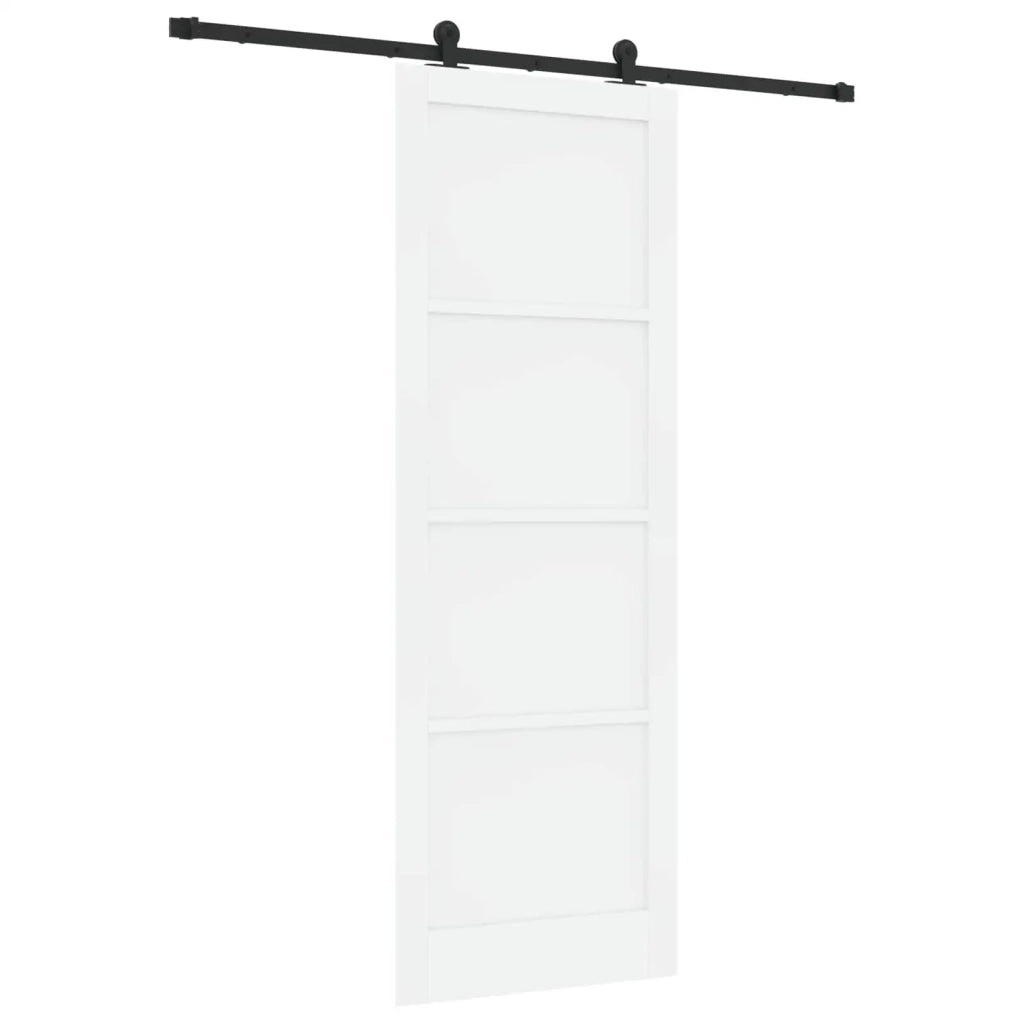 Porta scorrevole Bianco e Nero 83 x 232 cm 3445464