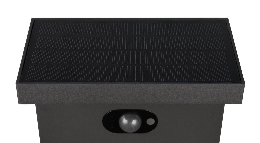 Lampione giardino LED solare antracite PIR IP65 BLYDE