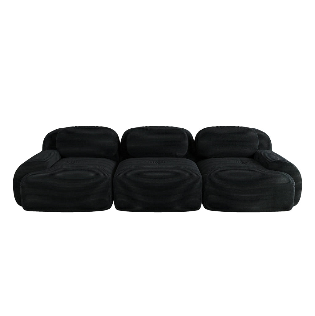 Sofa 3 posti in velluto - Zephmum - Modulare, antiscivolo, senza montaggio
