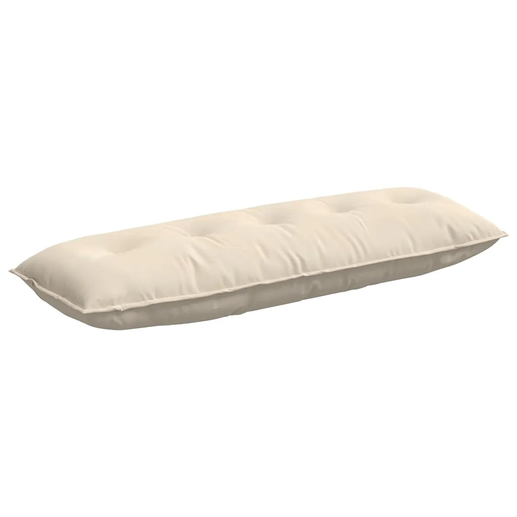 Cuscino per Schiena Beige 140 x 50 cm Tessuto in Microfibra 42014864